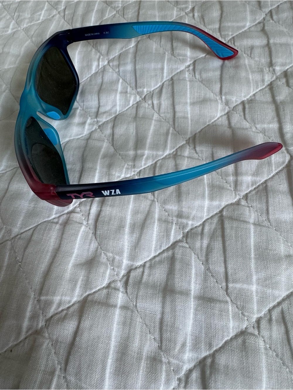 TYR WZA APOLLO Blue Gradient Sport Sunglasses with Mirrored Lenses - Picture 6 of 7
